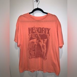 Authentic Hendrix Orange Rock Shirt Size Large